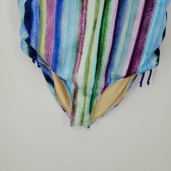 Swimsuits For All Halter Neck One Piece Swimsuit Padded Women's Size 26 - Picture 4 of 10